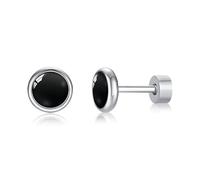 Women's Titanium s - 4mm & 5mm Flat Back Studs | Black Onyx/Blue Turquoise/Opal | Surgical Grade Titanium | Minimalist Dainty Jewelry | Ready