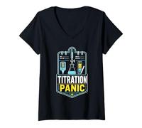 Women's Titration Panic Chemistry Lab V-Neck T-Shirt