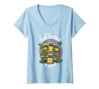 Womens TMNT From Our Sewer to Yours Happy Holidays V-Neck T-Shirt