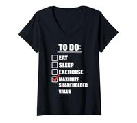 Women's to Do : Maximize Shareholder Value | Funny Creating Finance V-Neck T-Shirt