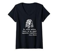 Womens to Every Action There is an Equal and Opposite Reaction V-Neck T-Shirt
