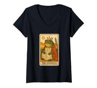 Women's Toad The Empress Tarot Card V-Neck T-Shirt