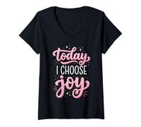 Womens Today I Choose Joy V-Neck T-Shirt