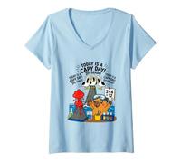 Women's Today is A Capy Day Funny Capybara Pun Seagull 3rd Grade V-Neck T-Shirt