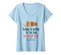 Women's Today is Going to Be My Peaceful Day | Walk for Peace V-Neck T-Shirt
