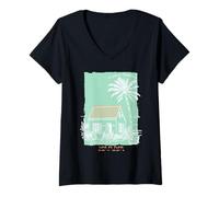 Womens Todos Santos Mexico Souvenir Baja California Sur Art V-Neck T-Shirt