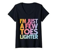 Women's Toe Amputee I’M Just A Few Toes Lighter V-Neck T-Shirt