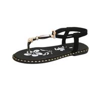 Women's Toe Separator Sandals - Casual Summer Sandals with Rhinestone Decoration Lightweight Comfortable Ankle Strap Toe Sandals Slingback Soft Soles Summer Shoes with Rhinestone Beads Peep Toe