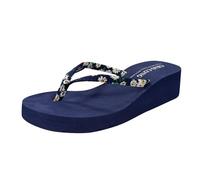 Women's Toe Separator with Arch Support, Comfortable, Casual Toe Sandals for Summer or the Beach, Compatible with Motorcycle Shoes, Women, Flip Flops, Summer Mules, Slippers, Non-Slip, blue, 8 UK