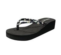 Women's Toe Separator with Arch Support, Comfortable, Casual Toe Sandals for Summer or the Beach, Compatible with Motorcycle Shoes, Women, Flip Flops, Summer Mules, Slippers, Non-Slip, black, 6 UK