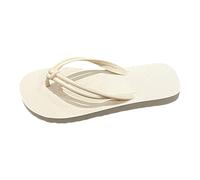 Women's Toe Separator with Knotted Strap, Modern Flat Flip Flops for Women, Lightweight Summer Toe Separators, Simple Non-Slip EVA Flip-Flops, Ideal for Beach and Everyday Use, beige, Small