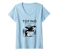 Women's Tofino Canada Sunset V-Neck T-Shirt