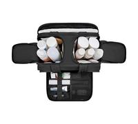 Women's Toiletry Bag - Portable Makeup Storage Case, Expandable , Smooth Zipper Construction, Daily Travel Functionality, Carry in a Cosmetic Bag, Black Brown Color, Siehe Beschreibung, See