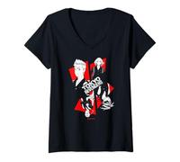 Womens Tokyo Revengers Framed Character Collage Anime V-Neck T-Shirt