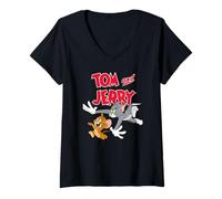 Women's Tom and Jerry Chase Me V-Neck T-Shirt