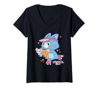 Womens Tom and Jerry Gokko Roller Skate Patrol V-Neck T-Shirt