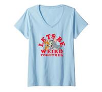 Women's Tom and Jerry Weird Together Valentine V-Neck T-Shirt