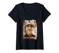 Womens Tom Petty Somewhere You Feel Free The Making of Wildflowers V-Neck T-Shirt