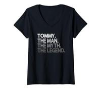 Womens Tommy Gift: The Man Myth Legend V-Neck T-Shirt