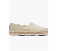 TOMS Women's Alpargata Platform Rope, Natural Heavy Twill, 4 UK