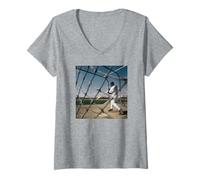 Womens Tony Gwynn Mr Padre San Diego Padres MLB by Michael Grecco V-Neck T-Shirt