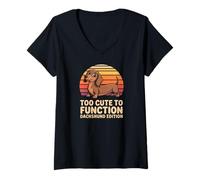 Womens Too Cute to Function Dachshund Edition Funny V-Neck T-Shirt