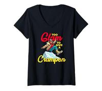 Womens TOO GLAM TO GIVE A CRAMPON V-Neck T-Shirt