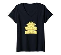 Women's Too Hot to Act Normal Funny Summer Sun Quote V-Neck T-Shirt