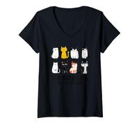 Women's Too Many Cats Said Nobody Ever Funny Multiple Cat Owner V-Neck T-Shirt