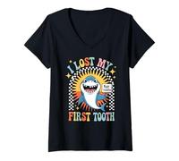 Womens Tooth Fairy I Lost My First Tooth Shark V-Neck T-Shirt