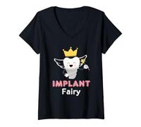 Women's Tooth Implant Fairy Dental Implants Tooth Replacement V-Neck T-Shirt
