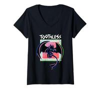 Womens Toothless How to Train Your Dragon Movie 2025 V-Neck T-Shirt