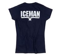 Womens Top Gun Iceman Fitted T Shirt Blue