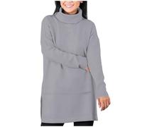 Womens Top Long Sleeve Tops Women Turtleneck Pullover Womens Tunic Womens Tops Fall Plus Size Long Tunic Tops to Wear with Leggings Casual Basic Ladies Tops for Work Office