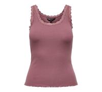 Women's Top - Onlsara Sharai Lifew Tank Top, Lace, Ribbed, Crew Neck, B
