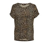 ONLY Women's ONLMOSTER S/S TOP NOOS JRS T-Shirt, Multicoloured (Black AOP: Leo AOP), M
