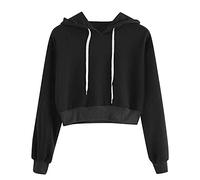Women's Tops and Blouses, Long Sleeve Crop Tops for Women, Basic Long Sleeve Tops, Tight Long Sleeve Top Women, Cute Tops for Women, Y2K Shirt, Summer Outfits Women, Long Tops, (Black, L)