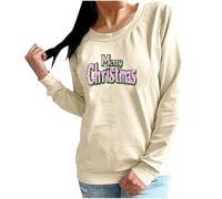 Womens Tops Christmas Sweatshirt Breastfeeding Blouse Double Side Zip Nursing Pullover Shirt Xmas Printed Cute Jumper Long Sleeve Plain Tshirt Ladies Fall Casual Sweatshirts Festival Blouses