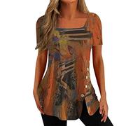 Womens Tops Shirt Plus Size Sale, Women's Chiffon Blouse Casual Boho Floral Print V Neck Long Sleeve Stylish Tops Loose Blouses Shirts Off Shoulder Tops for Women Tee