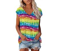 Womens Tops Shirt Sale, Elegant Blouses Casual V Neck T Shirt Lace Sleeve Summer Shirts Tank Tops Ladies Shorts Sleeve Tunic Tops Tee Shirts Floral Blouses Womens Tops Size 14 UK T-Shirts Yellow