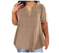 Women's Tops Shirts Womens Plain Sleeveless Round Scoop Neckline Stretch Slim Straps Strappy Flared Swing Camisole T-Shirt Vest Top UK Size 8-26 Gothic Tops for Women UK Plus Size Basic (Khaki,4XL)