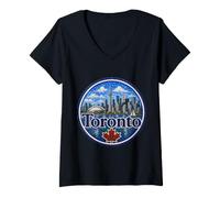 Women's Toronto Canada Ontario, V-Neck T-Shirt