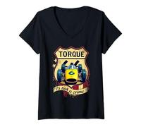 Women's Torque is Not A Crime Car Race Indianapolis V-Neck T-Shirt