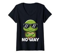 Womens Tortoise NO WAY Funny Tortoise Lovers V-Neck T-Shirt