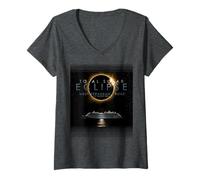 Womens Total Solar Eclipse 2026 Mediterranean Cruise V-Neck T-Shirt