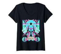 Womens Total Weirdo - Psychedelic Vision Graphic V-Neck T-Shirt