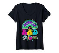 Women's Totally Rad Retro Vintage 70s 80s 90s Cool Nostalgic Vibes V-Neck T-Shirt