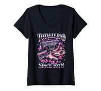 Women's Totally Rad Since 1978 Gen X 80s Retro V-Neck T-Shirt