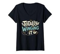 Womens Totally Winging IT V-Neck T-Shirt