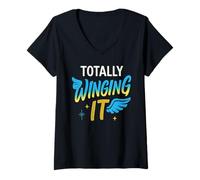 Womens Totally Winging IT V-Neck T-Shirt